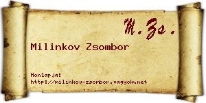 Milinkov Zsombor névjegykártya